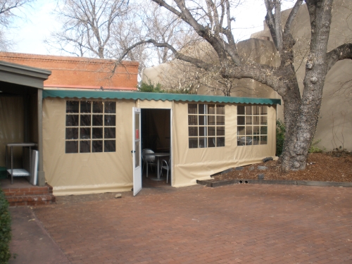 VCP(Vinyl Coated Polyester) Enclosure with Storm Door - Rader Awning
