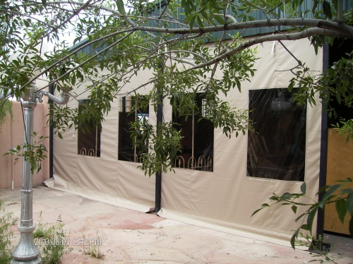 VCP(Vinyl Coated Polyester) Enclosure - Rader Awning